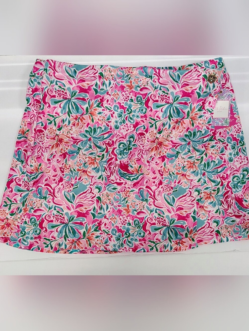 NWT $79 Stella Parker Ditsy 'Magical Floral' Stretch Skort UPF50 Women's Sz XL